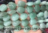 HGBS33 15 inches 20mm heart green aventurine gemstone beads wholesale