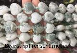 HGBS40 15 inches 20mm heart lucky jade gemstone beads wholesale