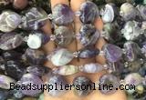 HGBS52 15 inches 20mm heart dogtooth amethyst gemstone beads wholesale