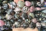 HGBS56 15 inches 20mm heart black veined rhodonite gemstone beads wholesale