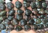 HGBS57 15 inches 20mm heart bloodstone gemstone beads wholesale