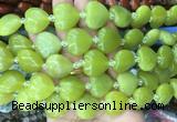 HGBS61 15 inches 20mm heart lemon jade gemstone beads wholesale