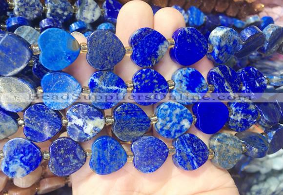 HGBS91 15 inches 16mm heart lapis lazuli gemstone beads wholesale