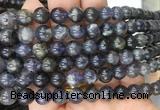 ILBS02 15 inches 8mm round iolite gemstone beads wholesale