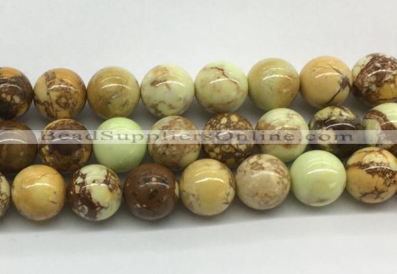 LEBS05 15 inches 12mm round lemon turquoise beads wholesale