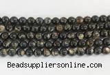 LPBS01 15 inches 6mm round black Lepidolite beads wholesale