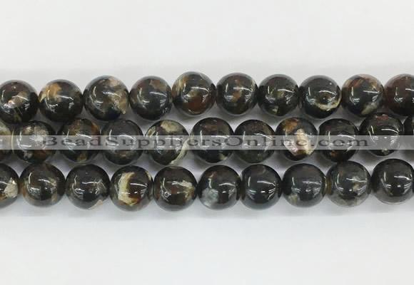 LPBS04 15 inches 12mm round black Lepidolite beads wholesale