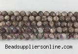 LPBS18 15 inches 8mm round natural purple Lepidolite beads wholesale