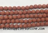 LVBS01 6mm, 8mm, 10mm, 12mm, 14mm, 16mm, 18mm & 20mm round dark red lava beads