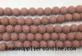 LVBS02 6mm, 8mm, 10mm, 12mm, 14mm, 16mm, 18mm & 20mm round red lava beads