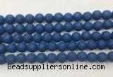 LVBS04 6mm, 8mm, 10mm, 12mm, 14mm, 16mm, 18mm & 20mm round royal blue lava beads