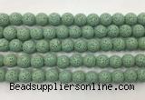 LVBS08 6mm, 8mm, 10mm, 12mm, 14mm, 16mm, 18mm & 20mm round green lava beads