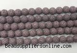 LVBS09 6mm, 8mm, 10mm, 12mm, 14mm, 16mm, 18mm & 20mm round purple lava beads