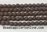 LVBS10 6mm, 8mm, 10mm, 12mm, 14mm, 16mm, 18mm & 20mm round brown lava beads