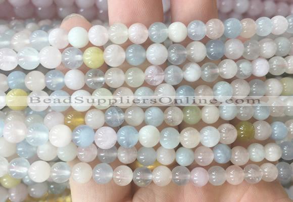 MGBS01 15 inches 6mm round morganite beads wholesale