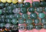 NGBS08 15 inches 8*12 - 10*14mm nuggets green strawberry quartz gemstone beads