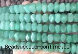 NGBS118 15 inches 8*12mm - 10*14mm faceted nuggets green aventurine beads