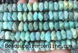 NGBS119 15 inches 8*12mm - 10*14mm faceted nuggets amazonite beads