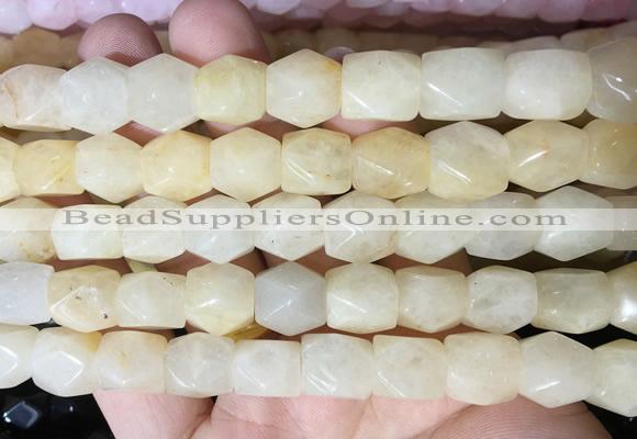 NGBS143 15 inches 9*11mm faceted nuggets yellow aventurine gemstone beads