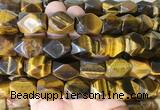 NGBS170 15 inches 13*18mm faceted nuggets yellow tiger eye gemstone beads