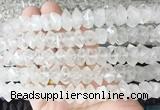 NGBS205 15 inches 8*12mm - 10*14mm faceted nuggets white crystal beads