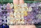 NGBS207 15 inches 8*12mm - 10*14mm faceted nuggets ametrine beads