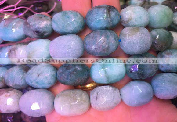 NGBS36 15 inches 12*16 - 13*18mm faceted nuggets amazonite beads