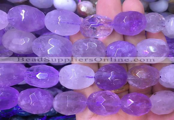 NGBS45 15 inches 12*16 - 13*18mm faceted nuggets amethyst beads