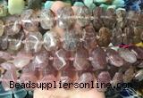 NGBS68 15 inches 13*18mm - 15*20mm faceted freeform red strawberry quartz beads