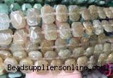 NGBS74 15 inches 13*18mm - 15*20mm faceted freeform quartz beads