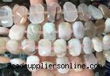 NGBS79 15 inches 13*18mm - 15*20mm faceted freeform Morganite beads