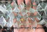 NGBS94 15 inches 13*22mm - 15*25mm faceted marquise green crystal beads