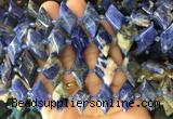 NGBS96 15 inches 13*22mm - 15*25mm faceted marquise sodalite beads