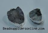 NGC06 20*30mm - 25*35mm freeform druzy agate connectors