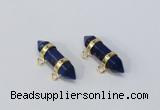 NGC1039 7*30mm – 8*32mm sticks lapis lazuli gemstone connectors