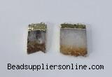 NGC1042 15*25mm – 25*30mm freeform citrine connectors wholesale