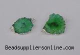 NGC1080 15*20mm - 30*35mm freeform druzy agate connectors wholesale