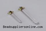 NGC1198 8*35mm - 10*60mm sticks white crystal connectors wholesale