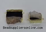 NGC1271 25*40mm - 30*42mm freeform druzy agate connectors