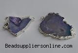 NGC1291 25*35mm - 35*45mm freeform druzy agate connectors