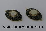 NGC1334 25*35mm oval druzy agate gemstone connectors