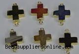 NGC1372 18*18mm - 20*20mm cross agate connectors wholesale