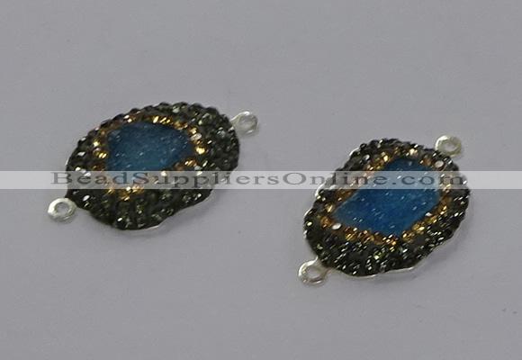 NGC1378 18*25mm freeform druzy agate gemstone connectors