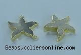 NGC1444 28mm - 30mm starfish fossil coral connectors wholesale