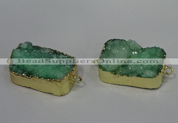 NGC1588 18*25mm - 18*28mm rectangle druzy quartz connectors wholesale