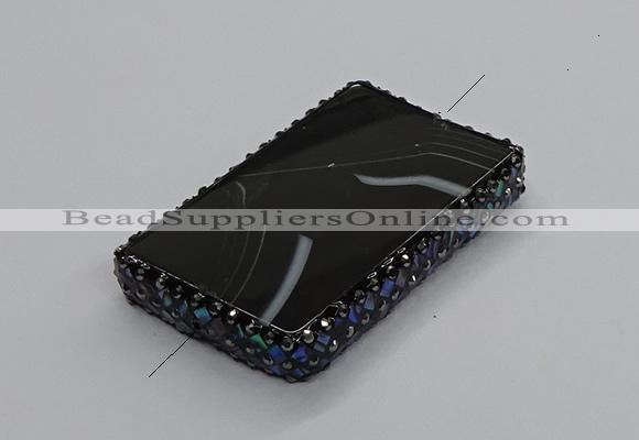 NGC1787 35*55mm - 40*60mm rectangle agate connectors wholesale