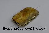 NGC1881 30*40mm - 30*45mm rectangle agate gemstone connectors