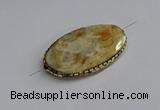 NGC1886 30*40mm - 30*45mm oval agate gemstone connectors