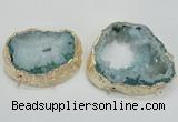 NGC203 50*60mm - 55*75mm freeform druzy agate connectors