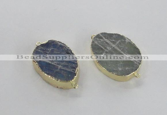 NGC314 18*25mm - 25*30mm freeform labradorite gemstone connectors